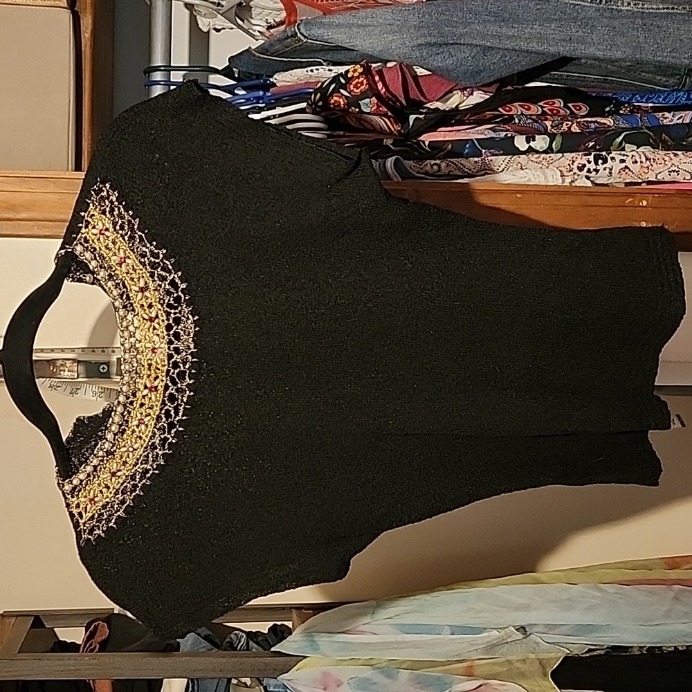 1950's Black Jeweled sweater